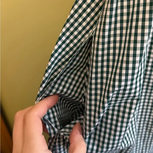 Loeffler Randall green gingham puff sleeve maxi dress - Picture 6 of 7